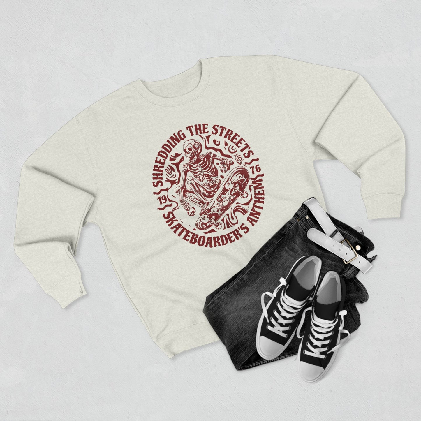 Skate Anthem Shredding Streets Sweatshirt