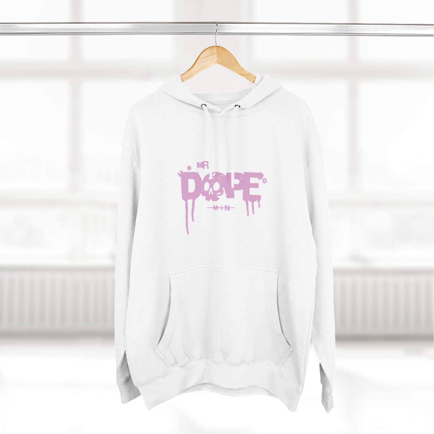 Dope Skull Graphic Hoodie Pink Drip Streetwear