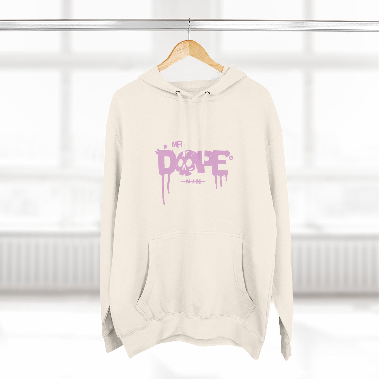 Dope Skull Graphic Hoodie Pink Drip Streetwear
