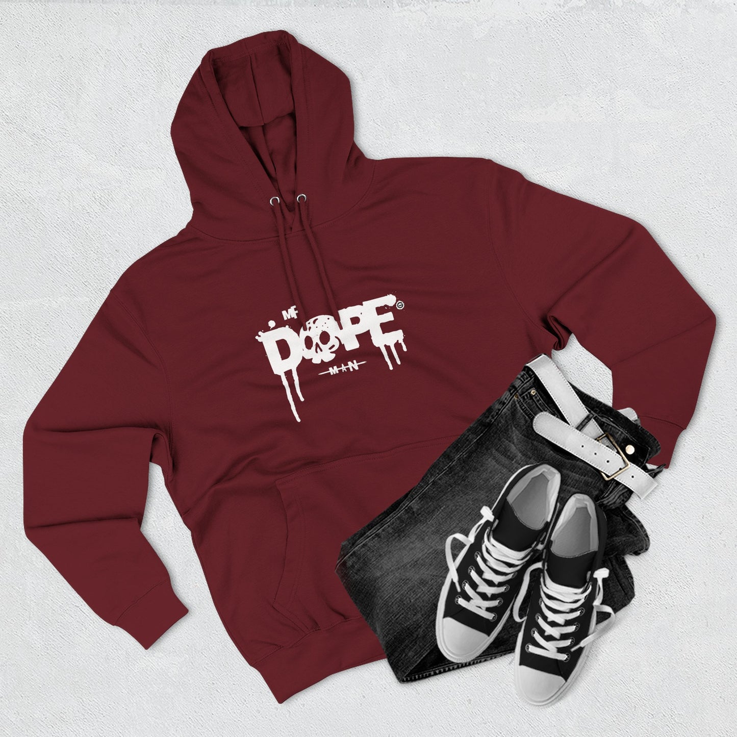 Classic White Three-Panel Hoodie