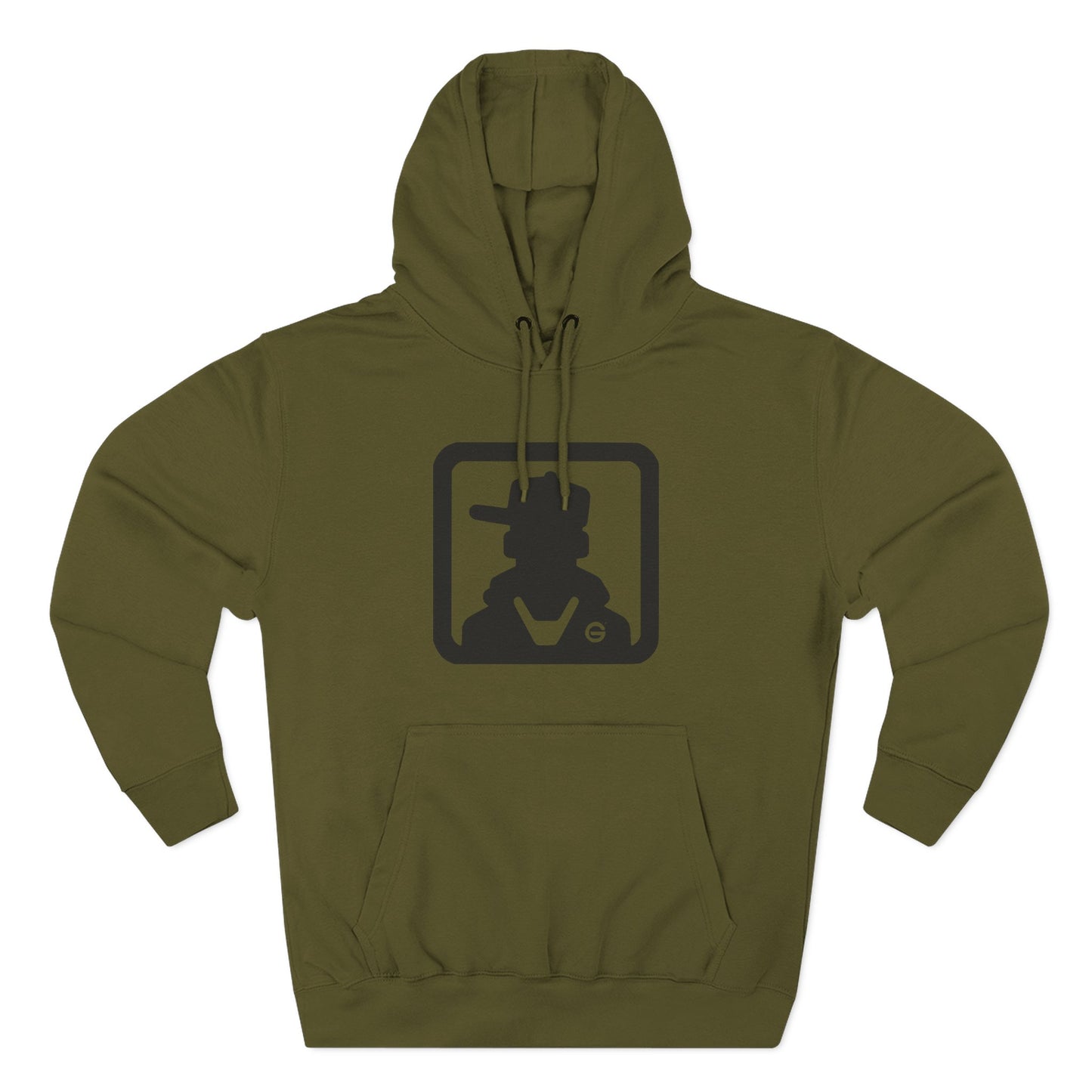 Minimal Silhouette Streetwear Fleece Hoodie