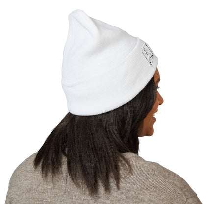 Classic Minimal Patch Knit Beanie