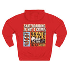 Skateboarding Is Not a Crime Hoodie — Skate or Die Graphic Hoodie