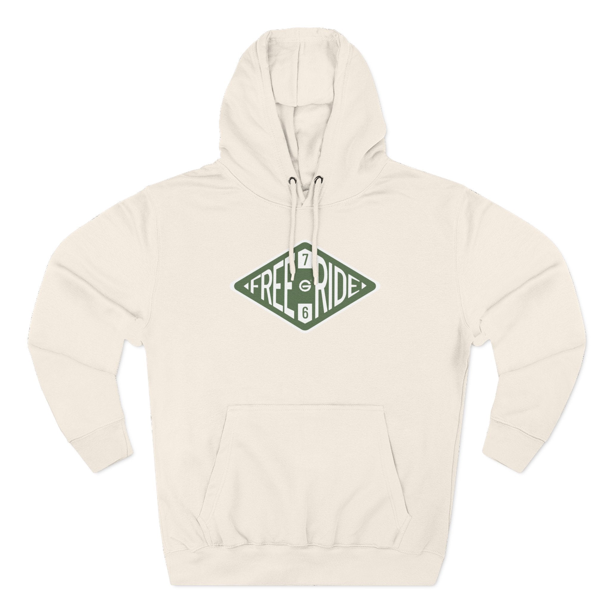 Free Ride Pullover Hoodie — Vintage Diamond Skate/Surf Logo Fleece