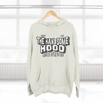 The Handsome Hood Fleece Hoodie - Retro Script Graphic Pullover