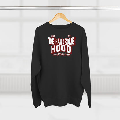 Crewneck Sweatshirt — "The Handsome Hood" Retro Script Pullover