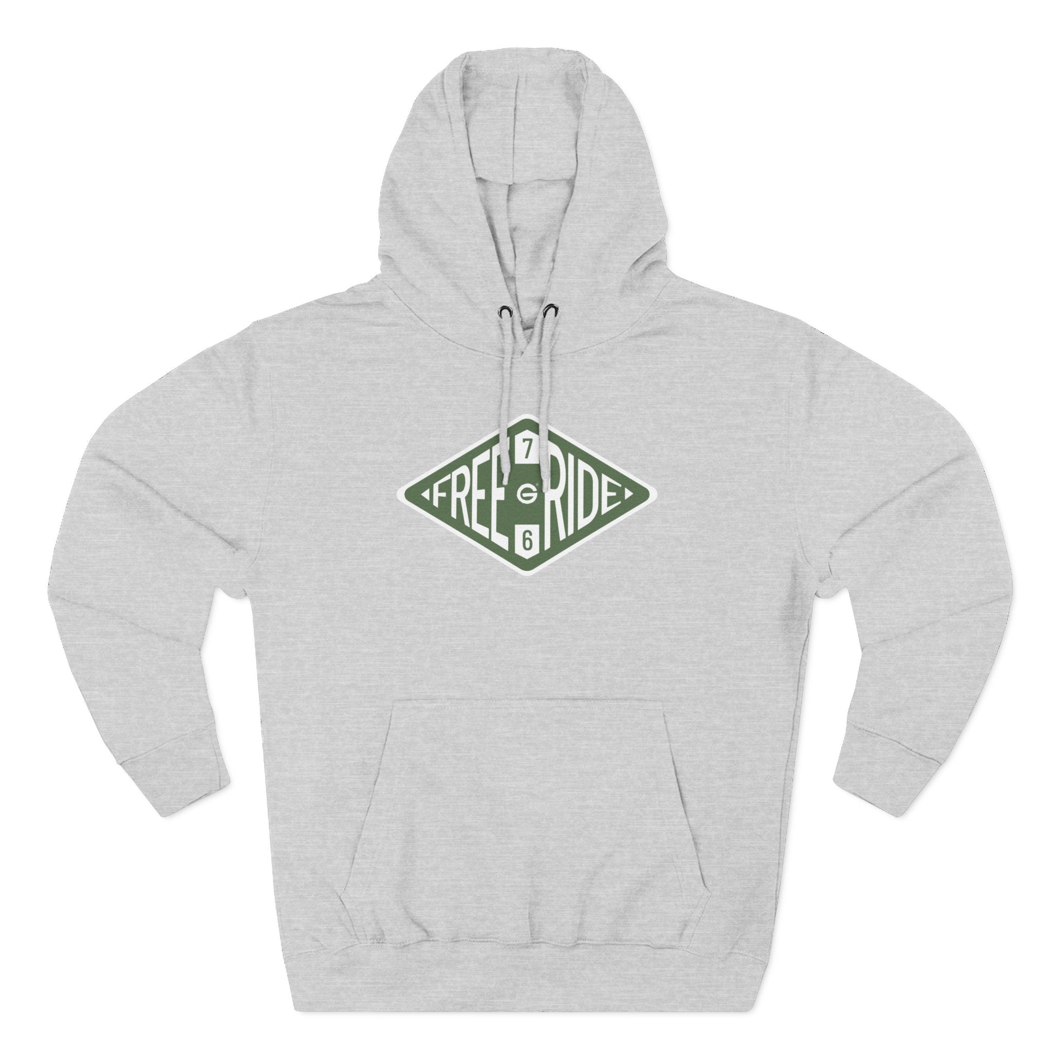 Free Ride Pullover Hoodie — Vintage Diamond Skate/Surf Logo Fleece