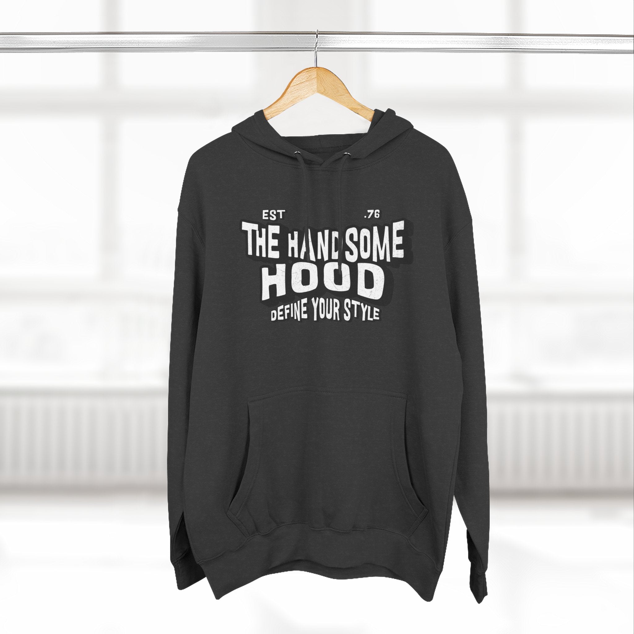 The Handsome Hood Hoodie – Retro Script Graphic Pullover