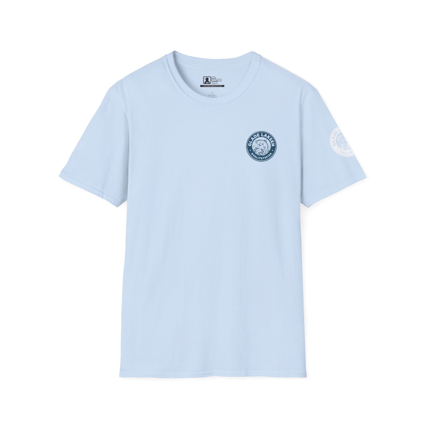 Glade Laksen Kvalitetsfisk T-Shirt — Vintage Salmon Fishing Tee