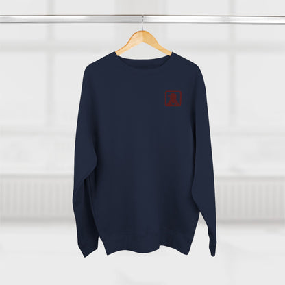 Minimalist Pocket Logo Sweatshirt — Small Vintage Silhouette Crewneck