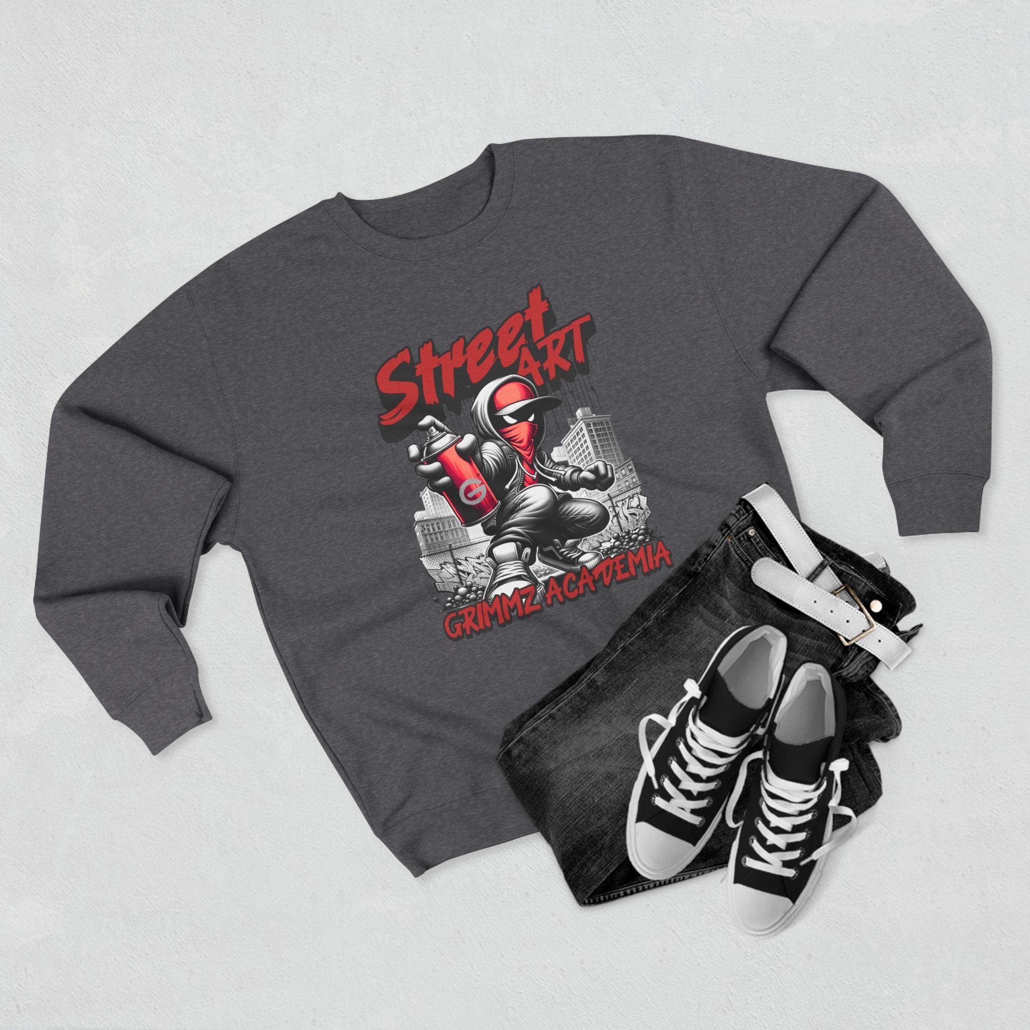 Street Art Crewneck Sweatshirt – Graffiti Skater Graphic