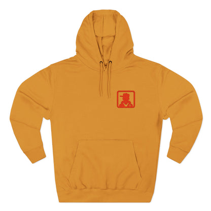 Minimal Red Lantern Chest Hoodie