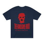 The Handsome Hood Streetwear Tee — Red Balaclava Graphic T-Shirt