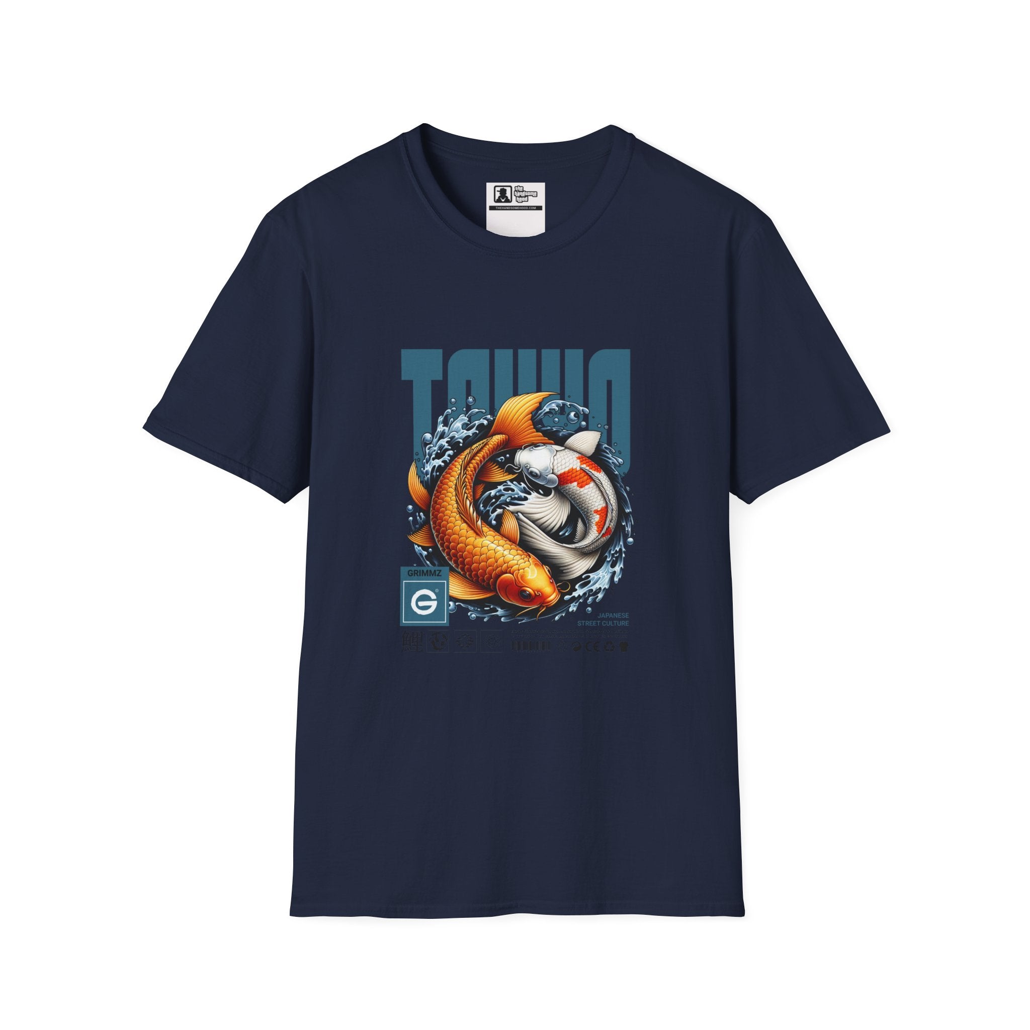 Koi Yin-Yang Graphic T-Shirt — Kyoto Fish Illustration Tee