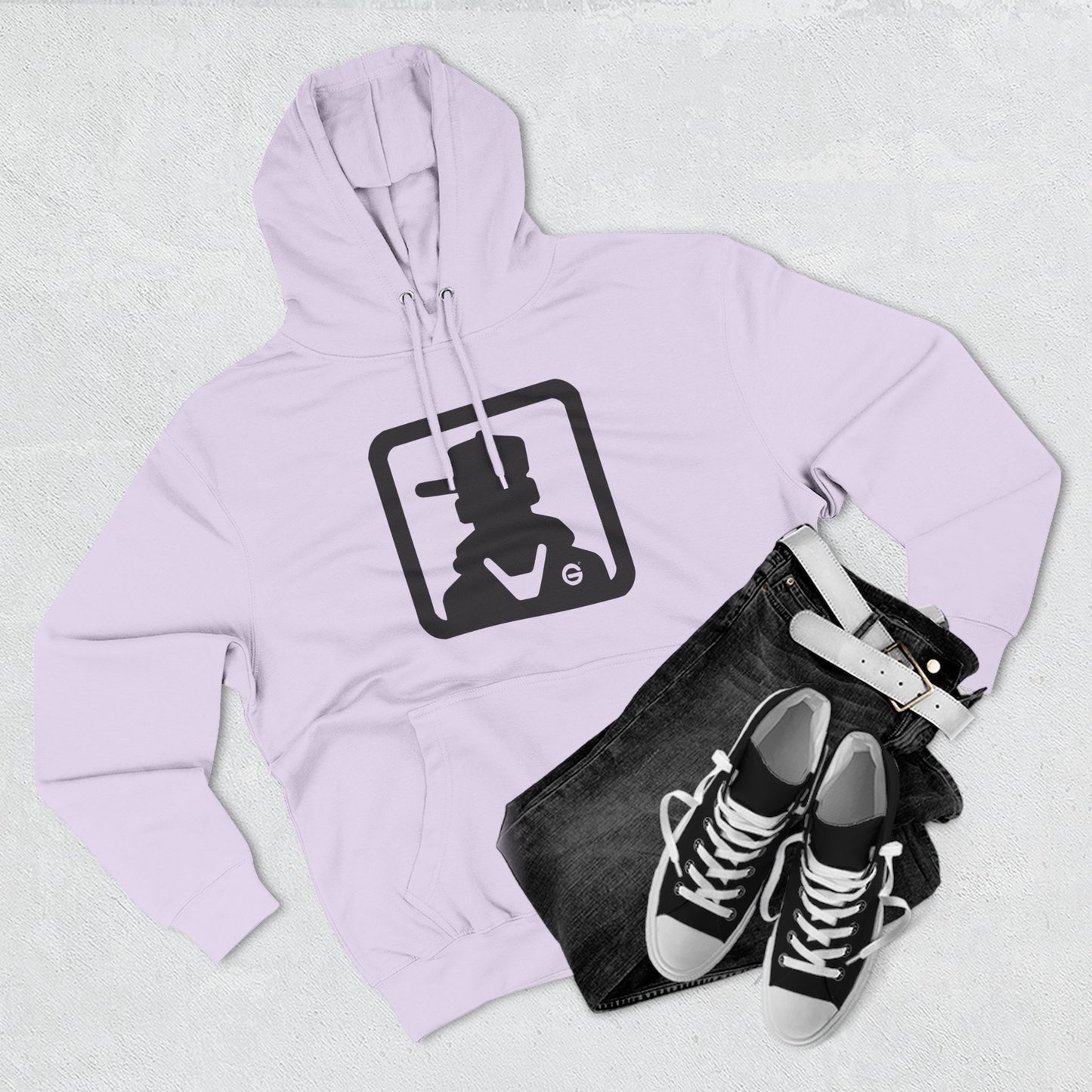 Minimal Silhouette Streetwear Fleece Hoodie