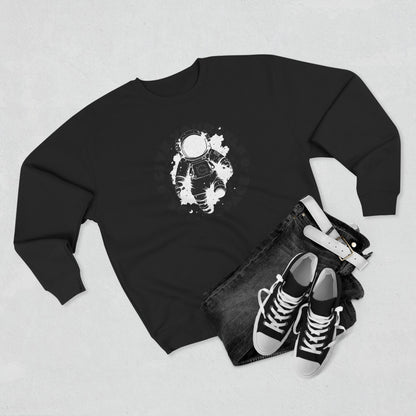 Space Astronaut Graphic Crewneck Sweatshirt