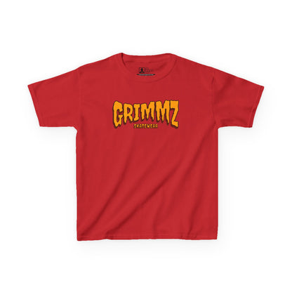 Kids Tee — GRIMMZ Orange Logo Graphic Shirt