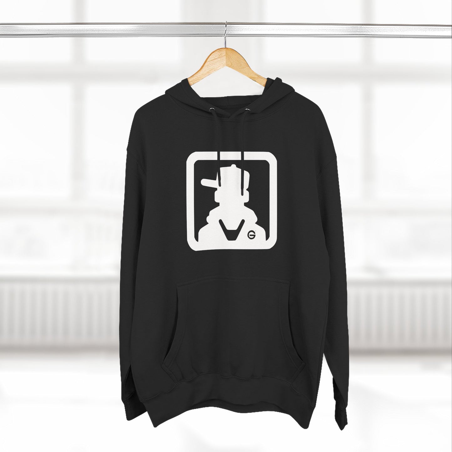 Minimal Square Logo Fleece Hoodie