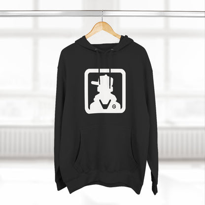 Minimal Square Logo Fleece Hoodie