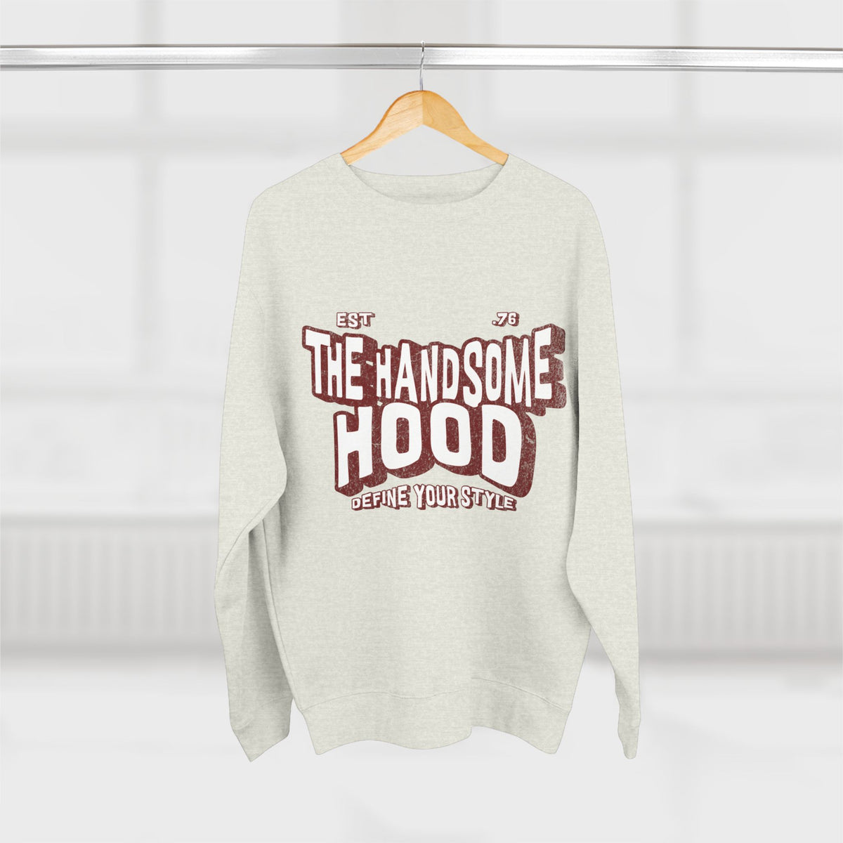 Crewneck Sweatshirt — "The Handsome Hood" Retro Script Pullover