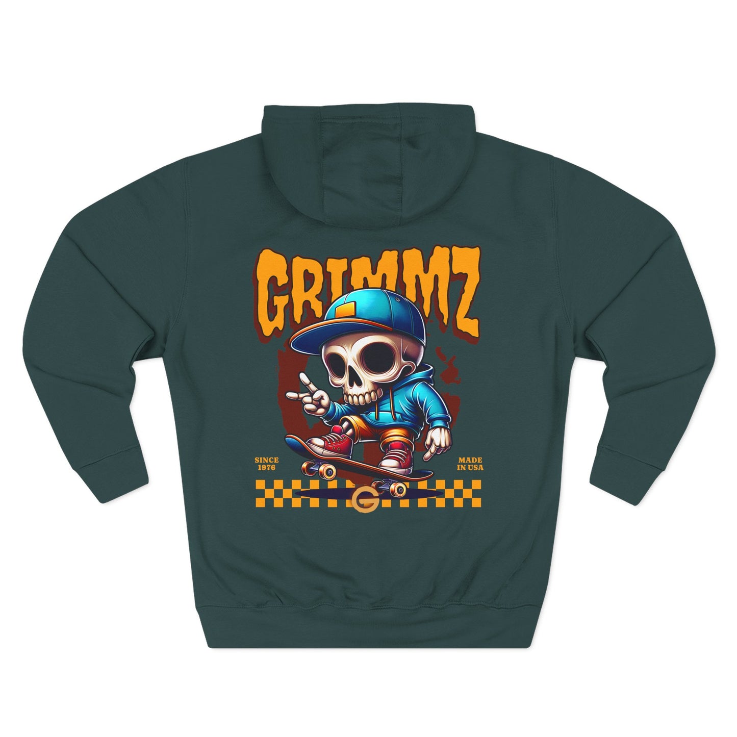 Weirdo Graphic Hoodie — Retro Skate Cartoon Fleece Pullover