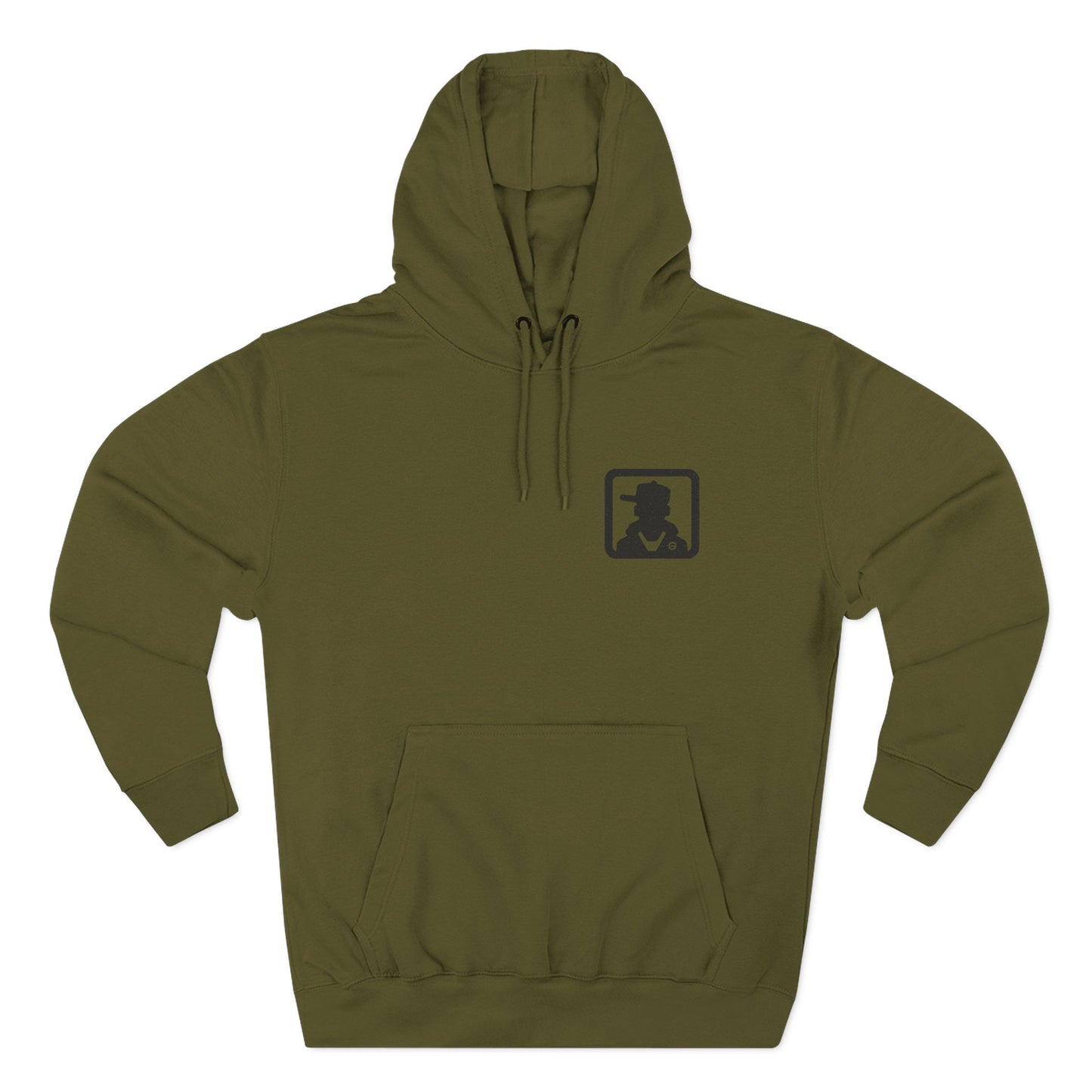 Minimal Silhouette Chest Logo Hoodie