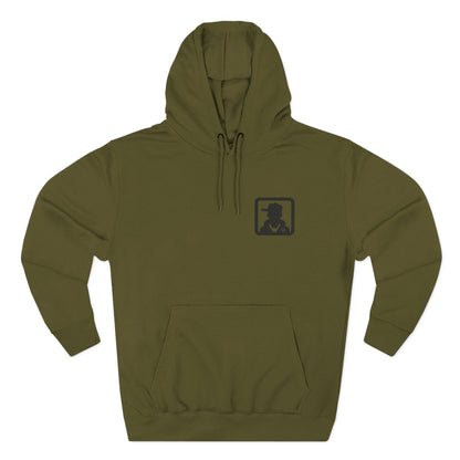 Minimal Silhouette Chest Logo Hoodie