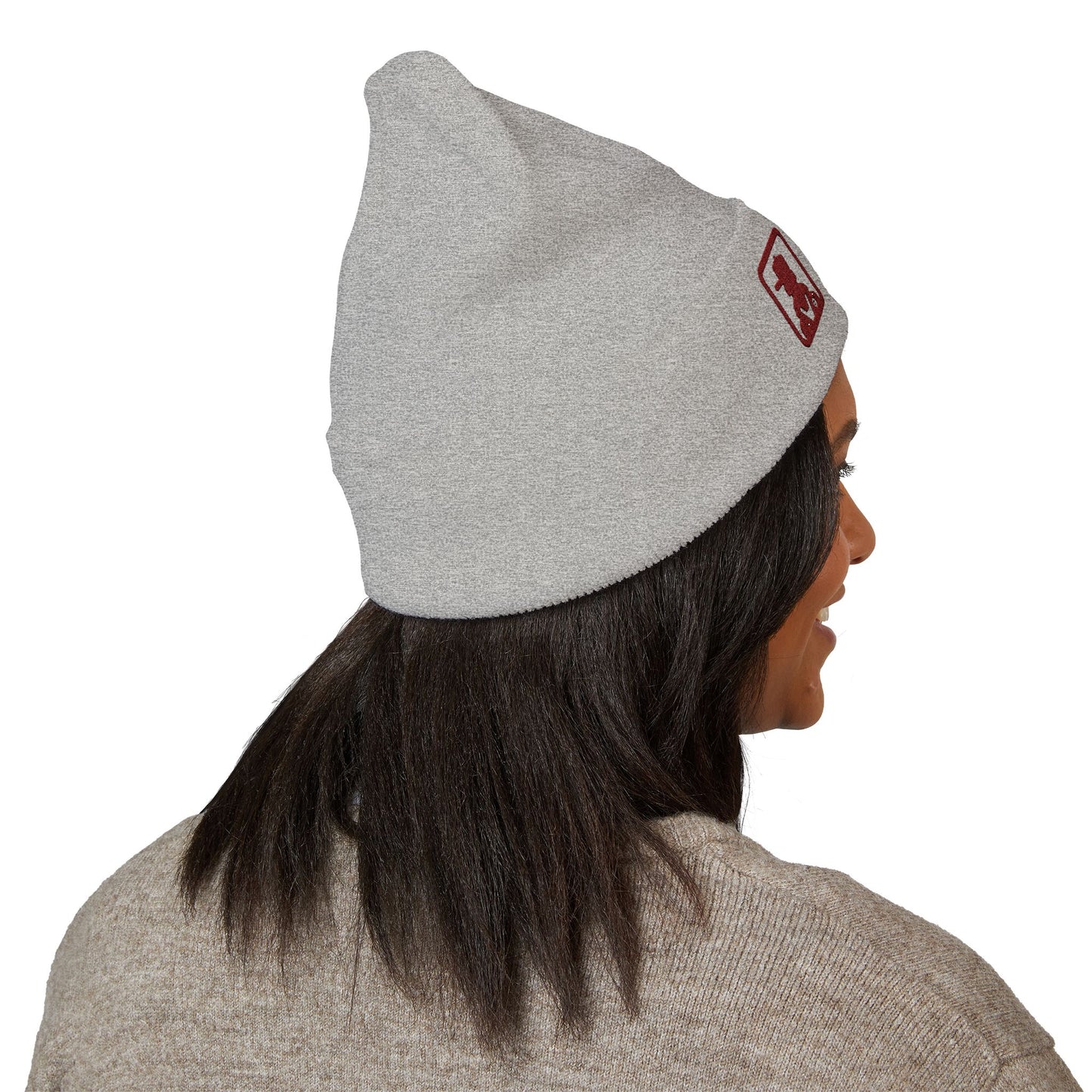 Minimalist Bear Patch Cuffed Beanie