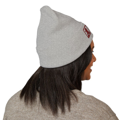 Minimalist Bear Patch Cuffed Beanie
