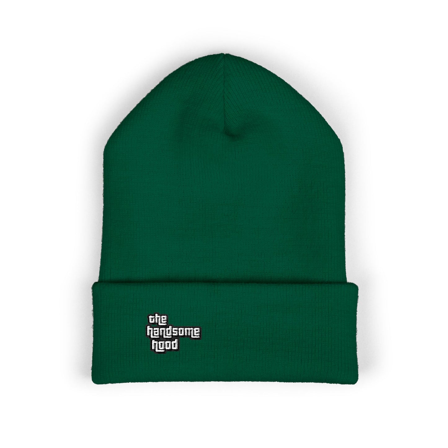 Minimalist White Logo Knit Beanie