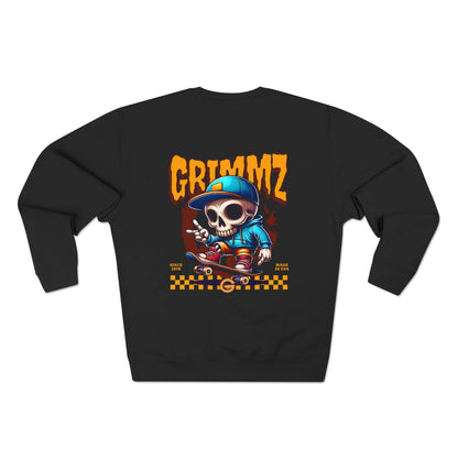 GRIMMYZ Skull Skateboard Crewneck Sweatshirt