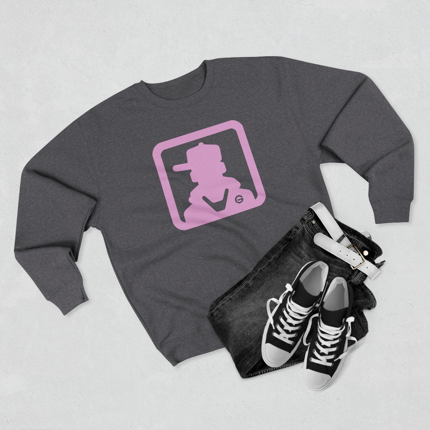 Retro Pink Silhouette Crewneck Sweatshirt