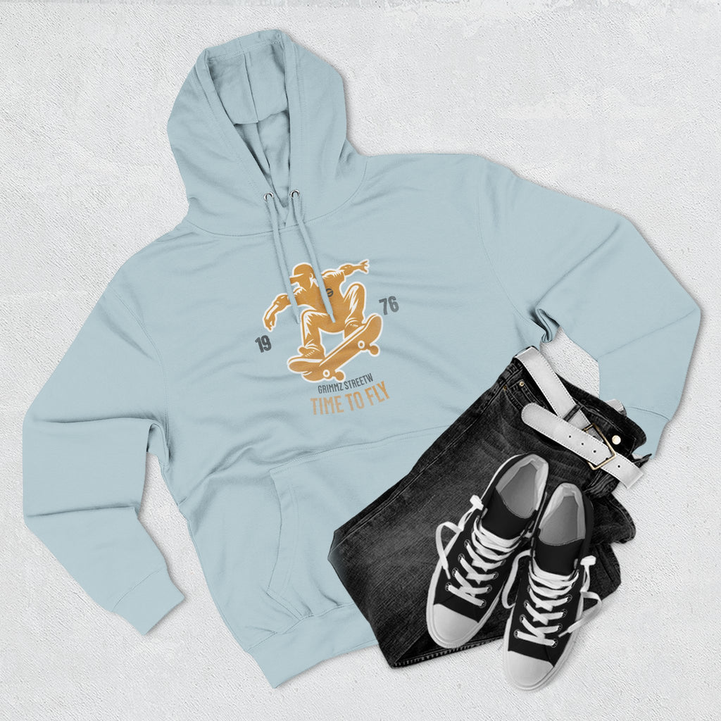 Skateboard Time to Fly Hoodie — Vintage Skateboard Graphic Pullover