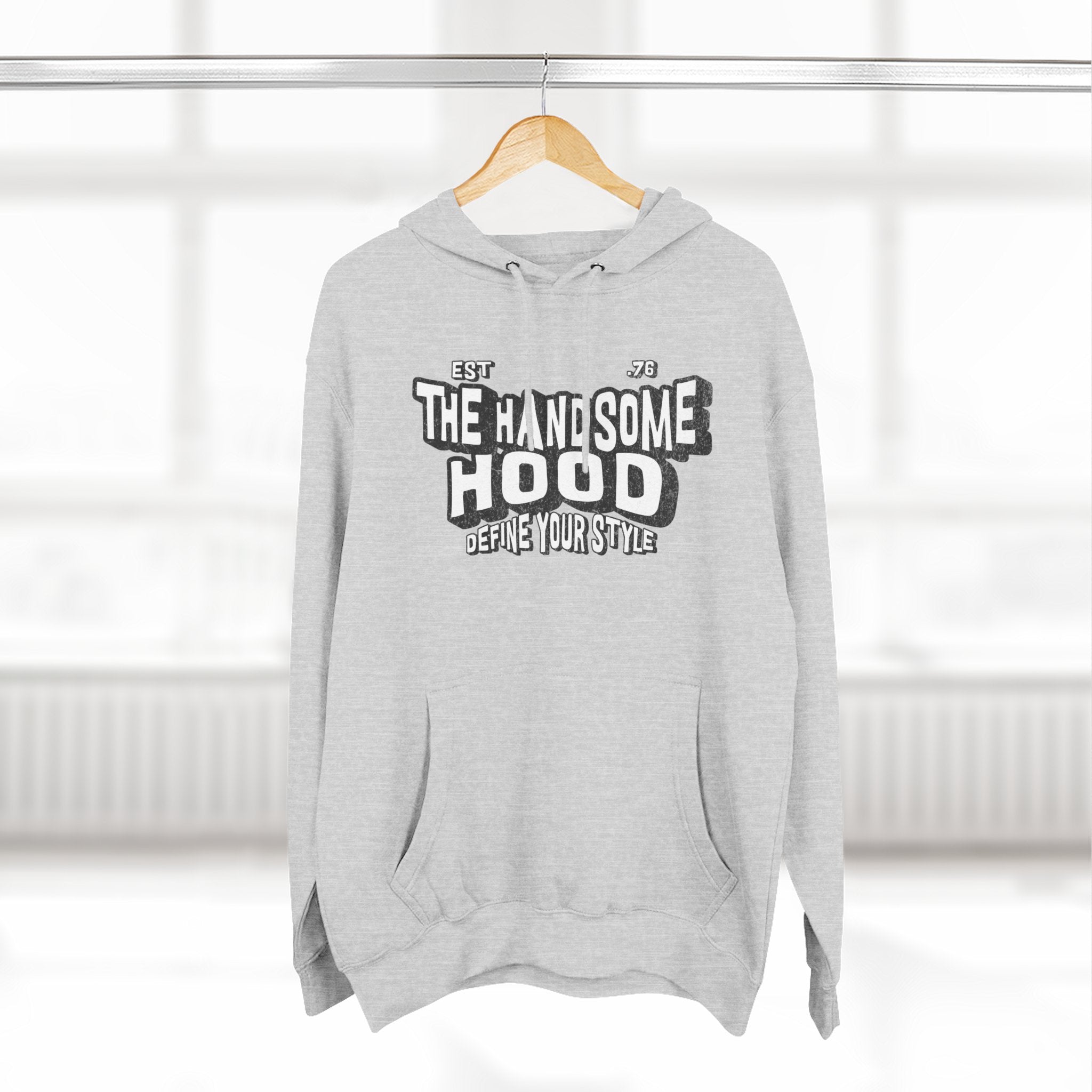 The Handsome Hood Hoodie – Retro Script Graphic Pullover