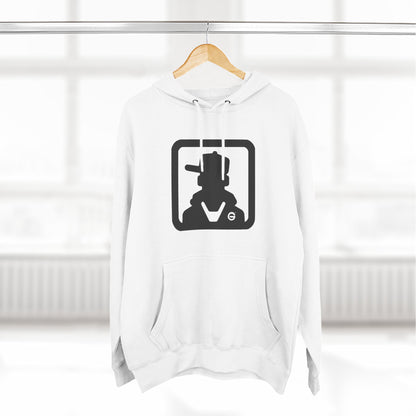 Minimal Silhouette Streetwear Fleece Hoodie
