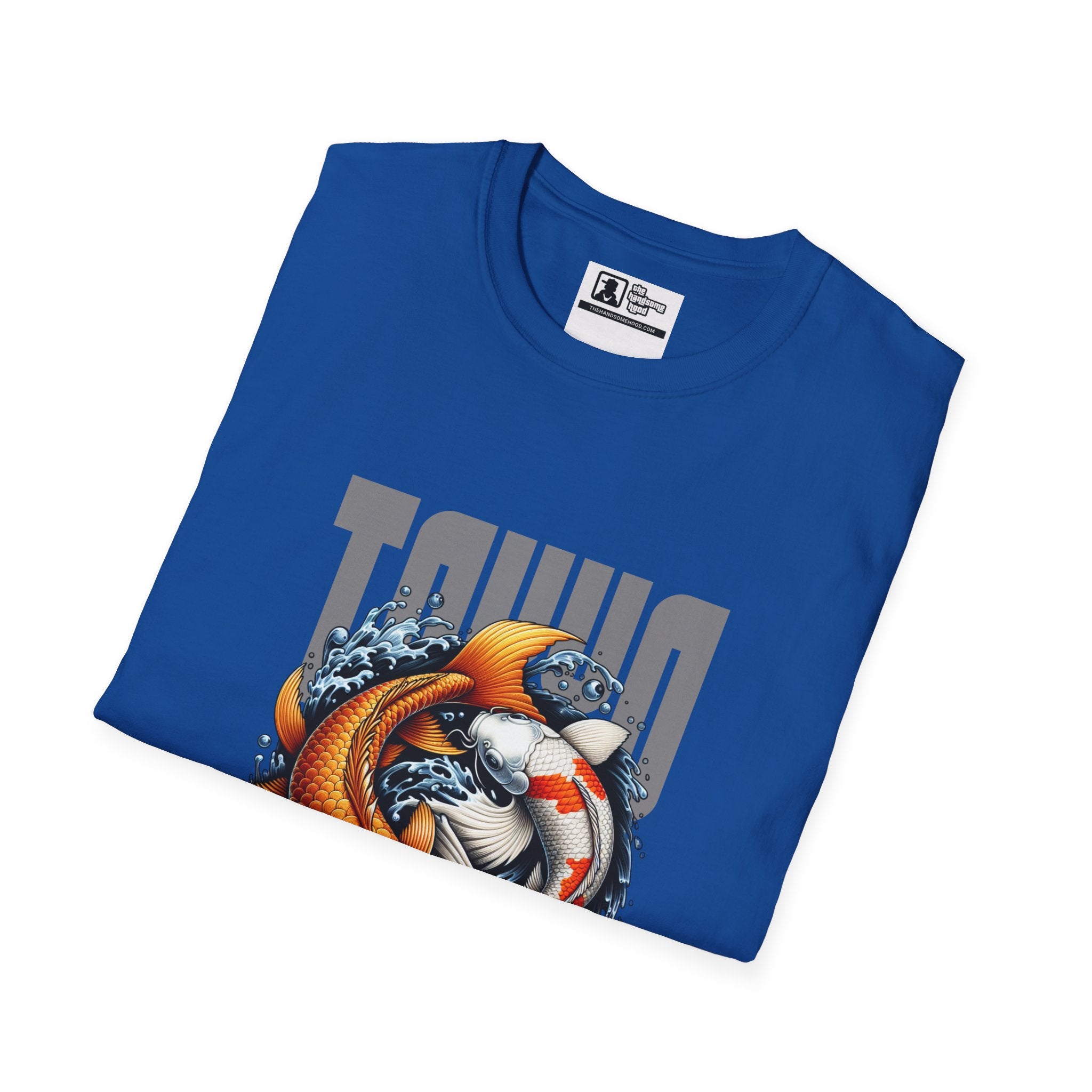 Koi Wave Graphic T-Shirt — Taiko-Inspired Koi Fish Design