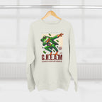 C.R.E.A.M. Frog Crewneck Sweatshirt – 'Cash Rules Everything Around Me' Graphic