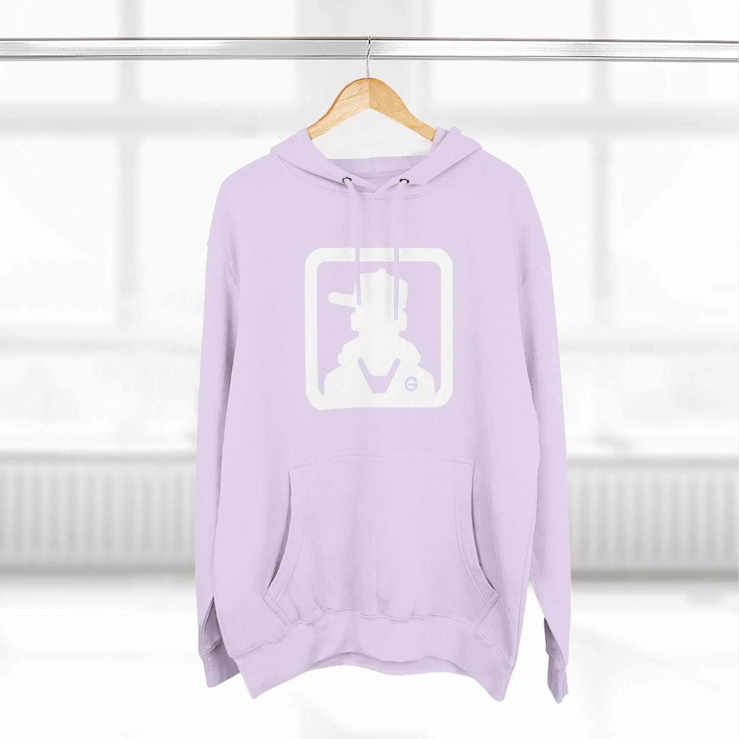 Minimal Square Logo Fleece Hoodie