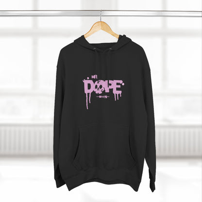 Dope Skull Graphic Hoodie Pink Drip Streetwear