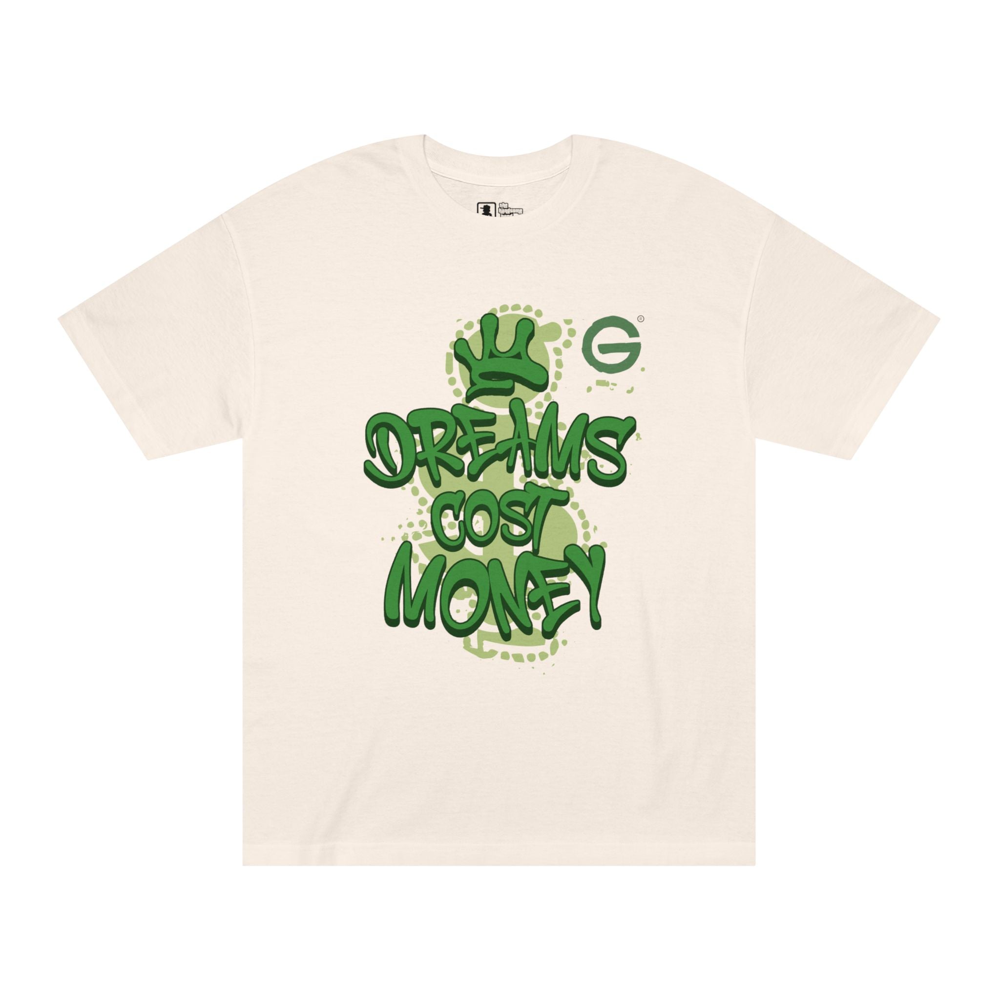 Dreams Cost Money T-Shirt — Green Graffiti Money Tee