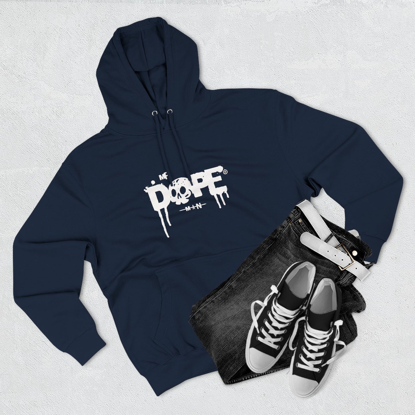 Classic White Three-Panel Hoodie
