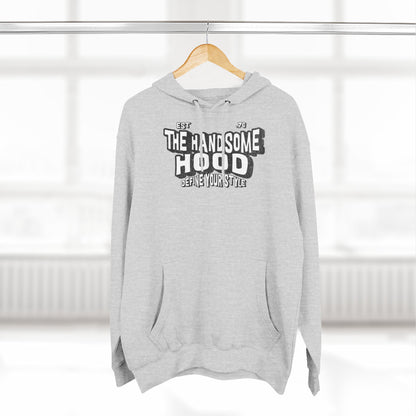 The Handsome Hood Fleece Hoodie - Retro Script Graphic Pullover
