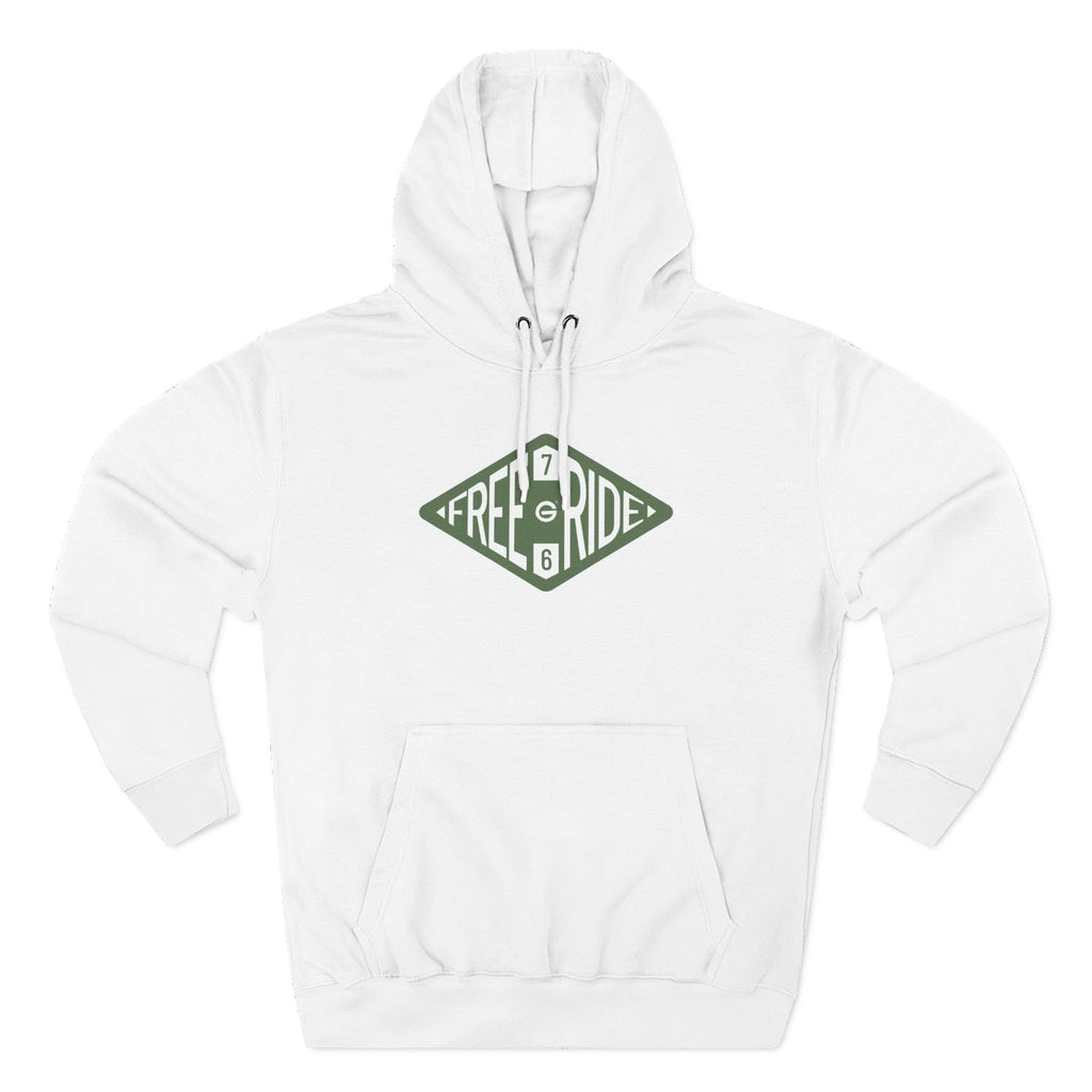Free Ride Pullover Hoodie — Vintage Diamond Skate/Surf Logo Fleece