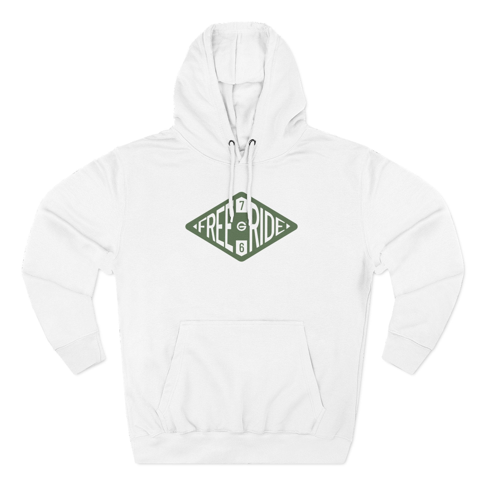Free Ride Pullover Hoodie — Vintage Diamond Skate/Surf Logo Fleece