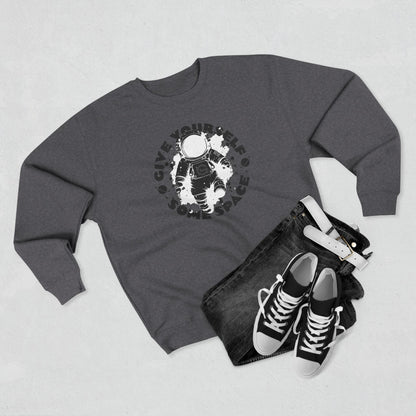Space Astronaut Graphic Crewneck Sweatshirt