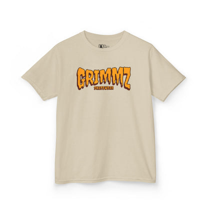 Kids Tee — GRIMMZ Orange Logo Graphic Shirt