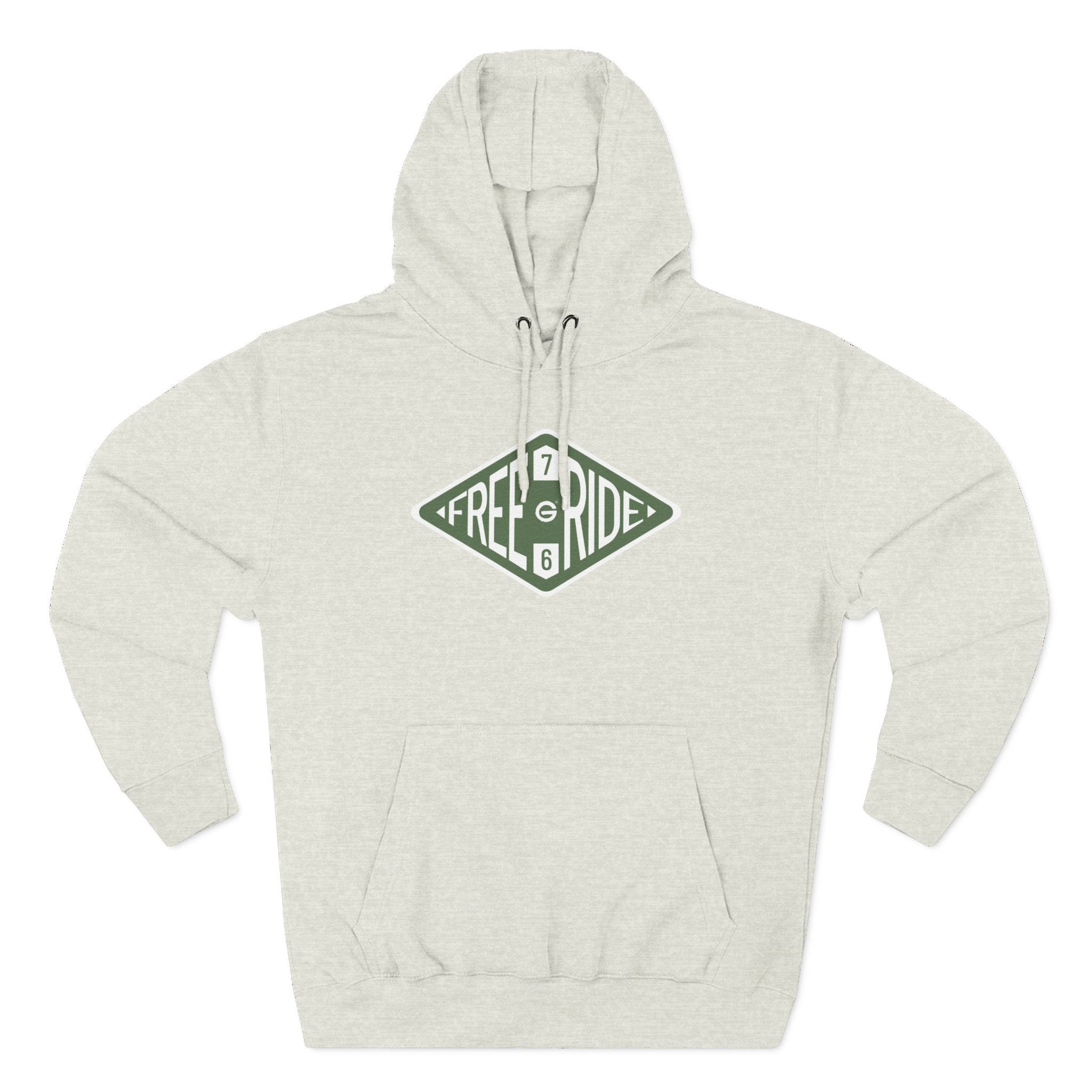Free Ride Pullover Hoodie — Vintage Diamond Skate/Surf Logo Fleece