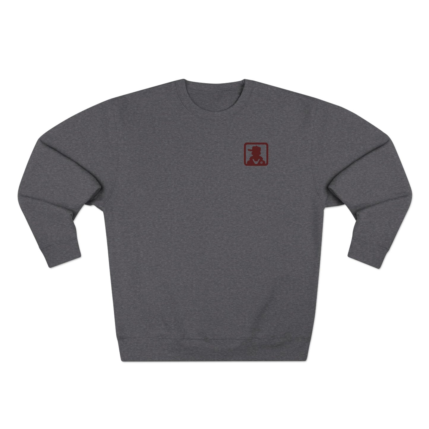 Minimalist Pocket Logo Sweatshirt — Small Vintage Silhouette Crewneck