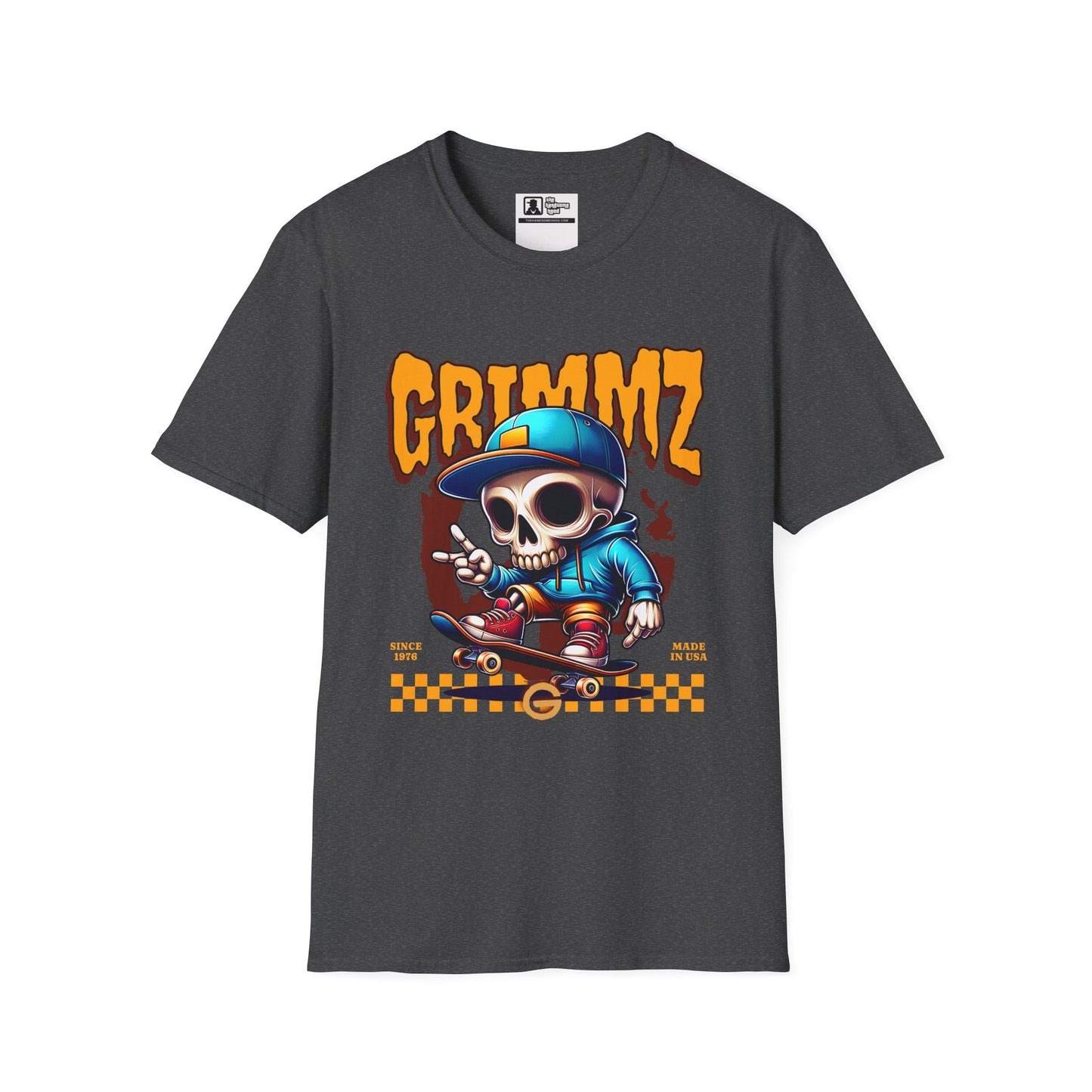 Grimmz Skull Skateboard T-Shirt