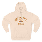 Grimmz 1976 U.S.A. Hoodie — Vintage Collegiate Fleece Pullover